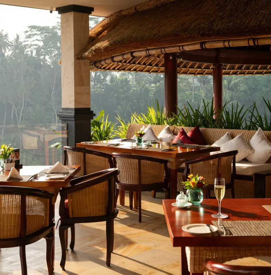 CasCades Restaurant Ubud - jungle view