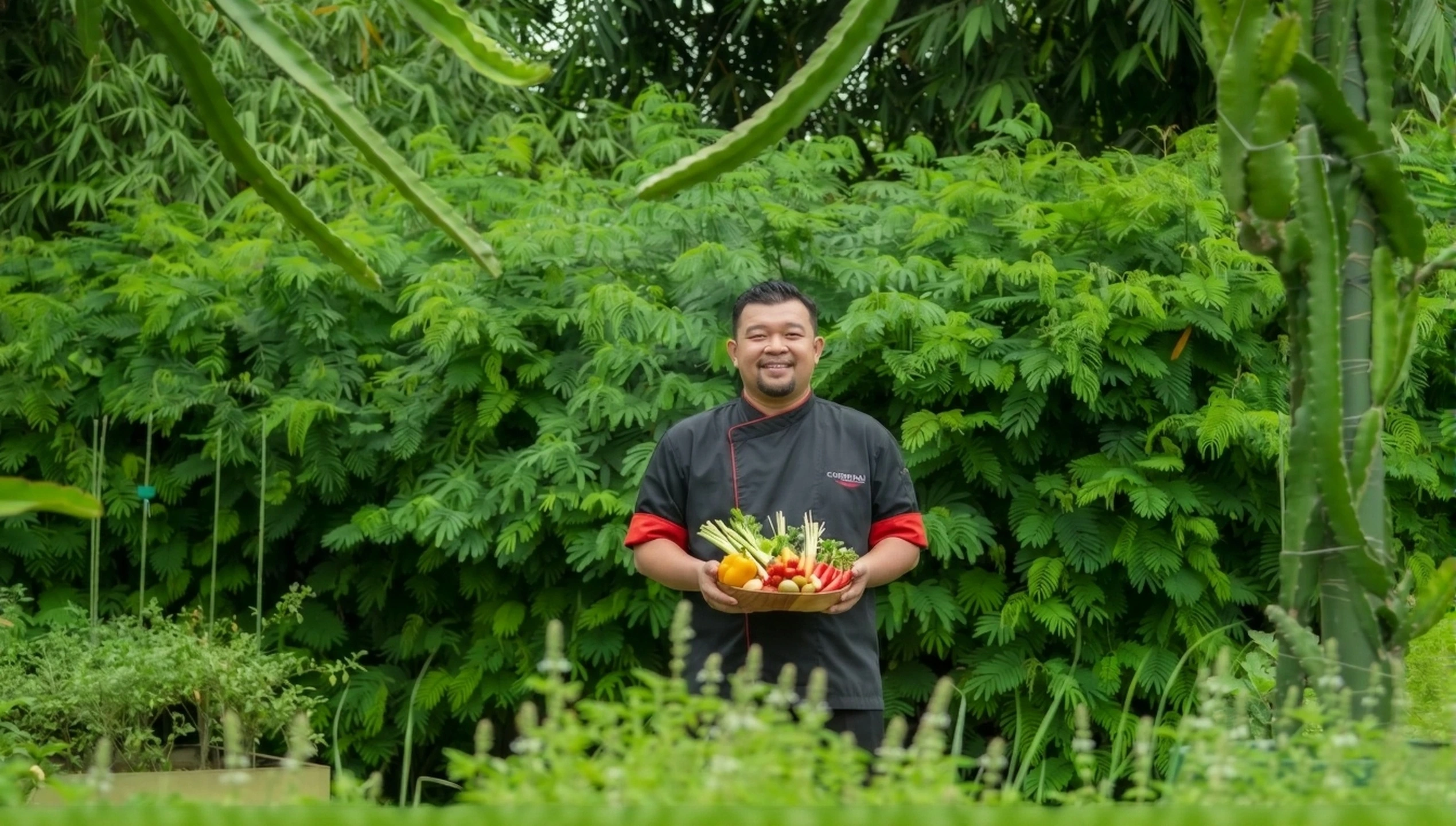 Cascades - Chef Gerry in organic farm