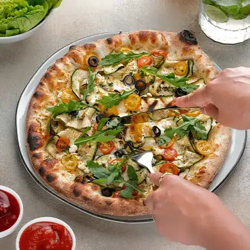 Charred Zucchini Pizza